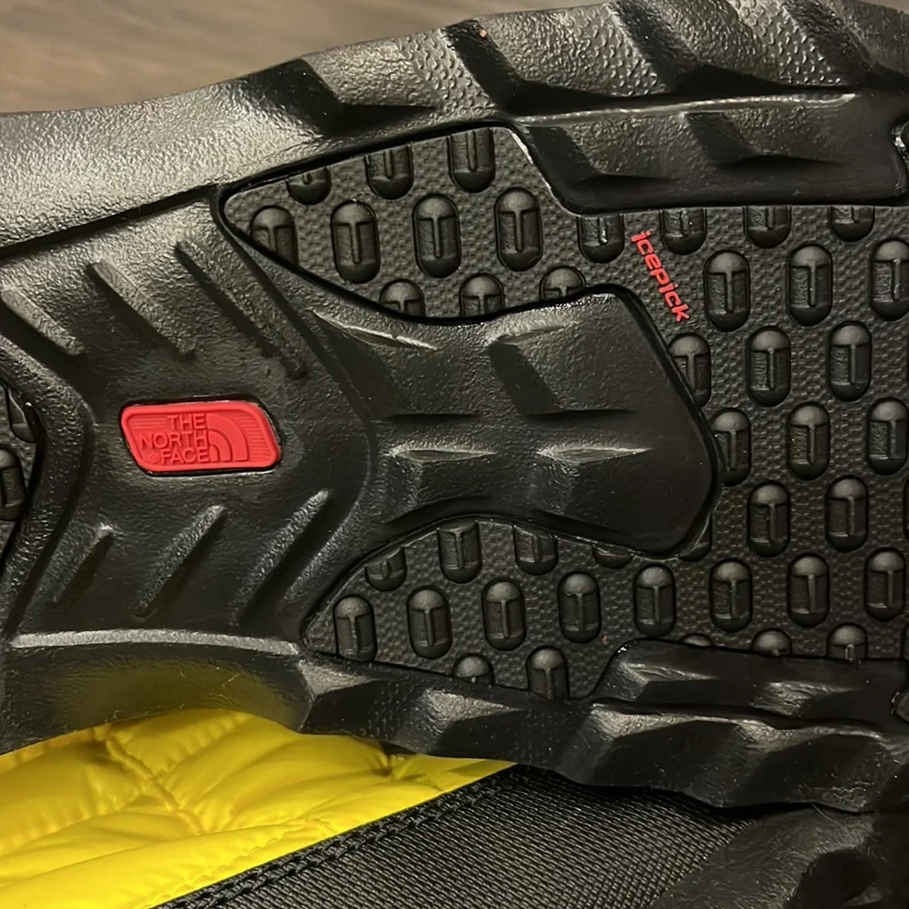 The North Face Yellow and Black Men's Rain & Snow Boots